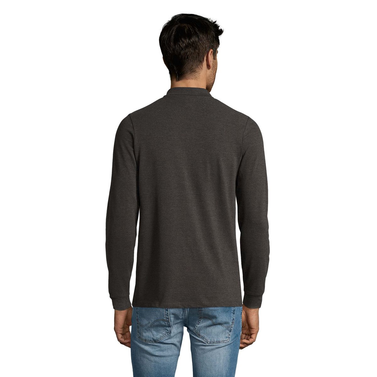 Klassisches Piqué Langarm-Poloshirt