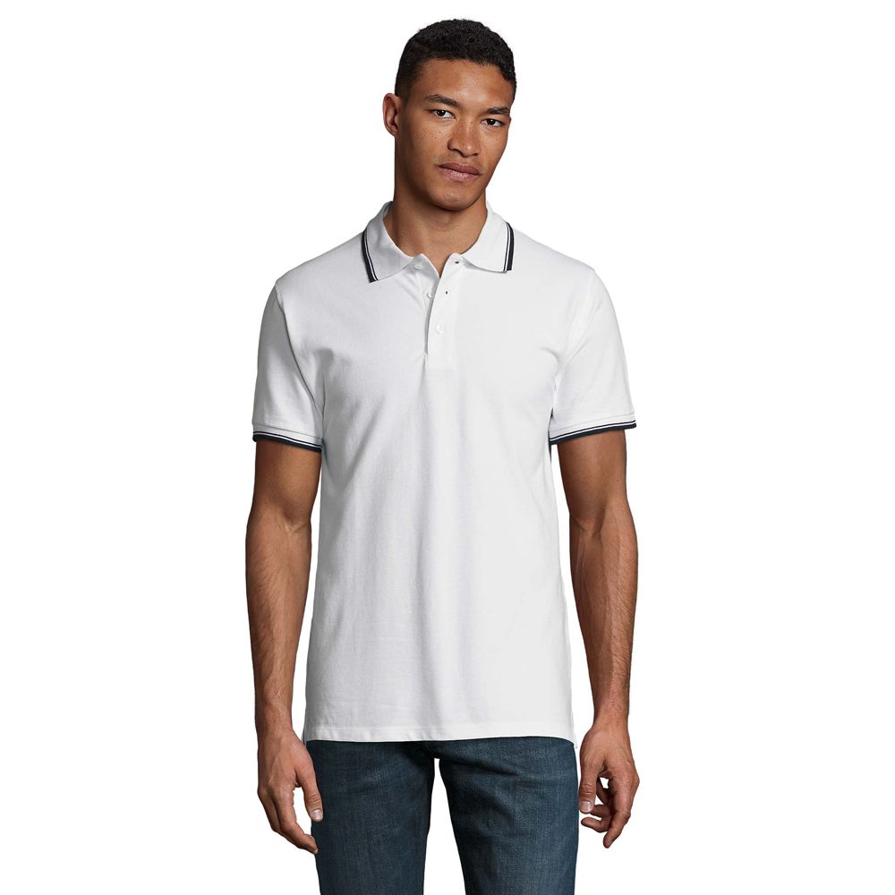 Piqué-Poloshirt mit Kontrast-Details