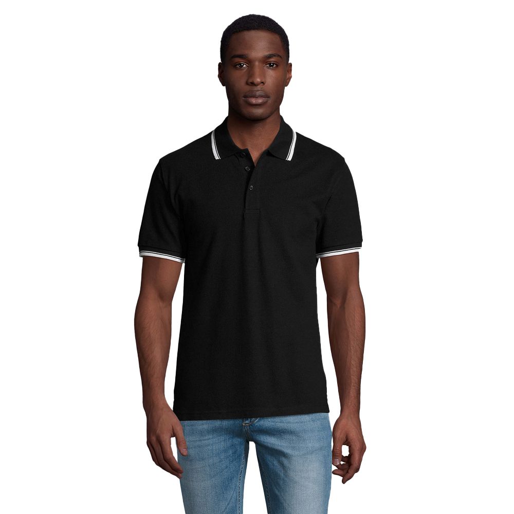 Klassisches Piqué-Poloshirt mit Kontraststreifen