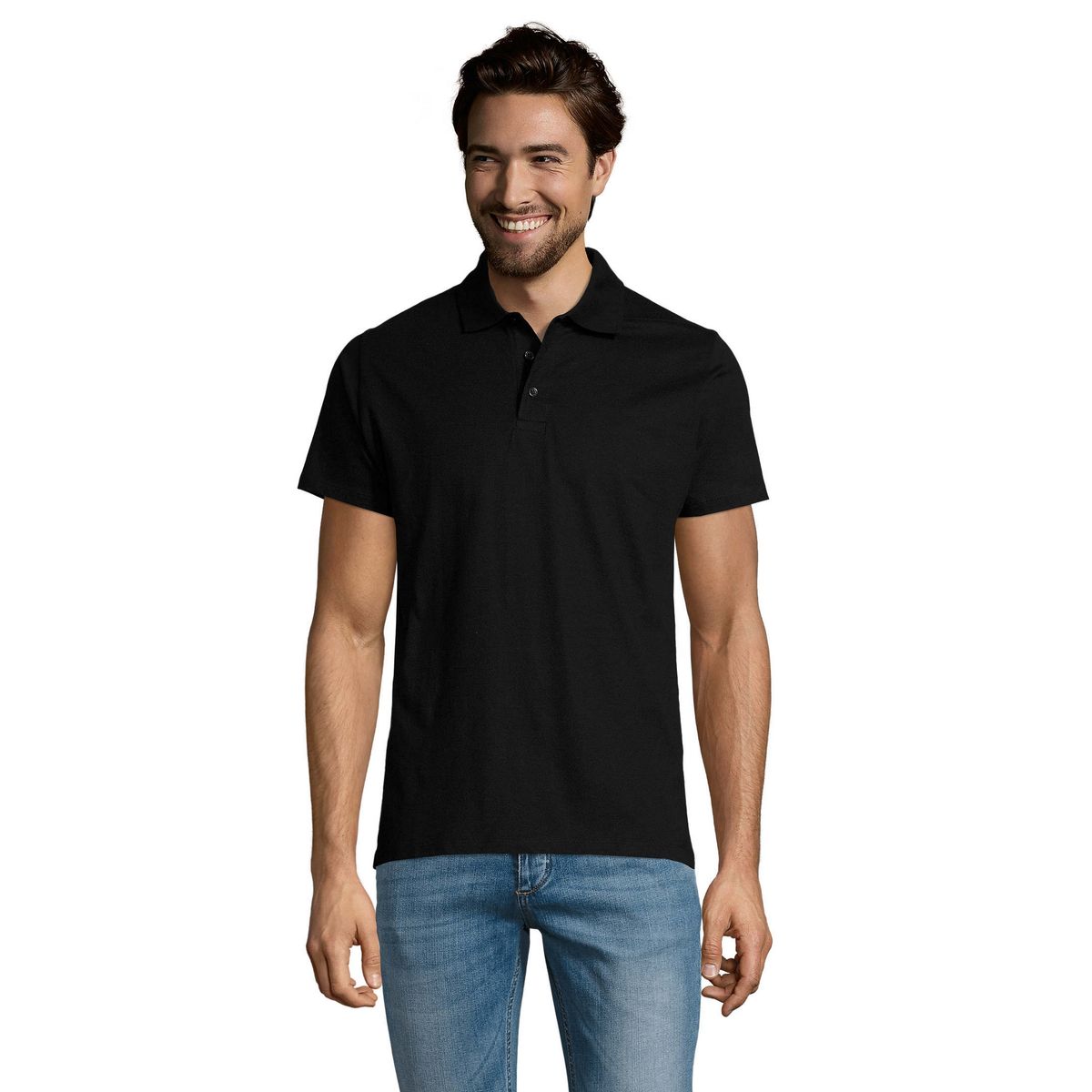 Essentielles Baumwoll-Polo in Normalpassform