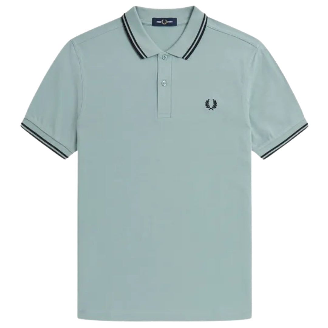 Piqué-Poloshirt mit Doppelstreifen-Detail
