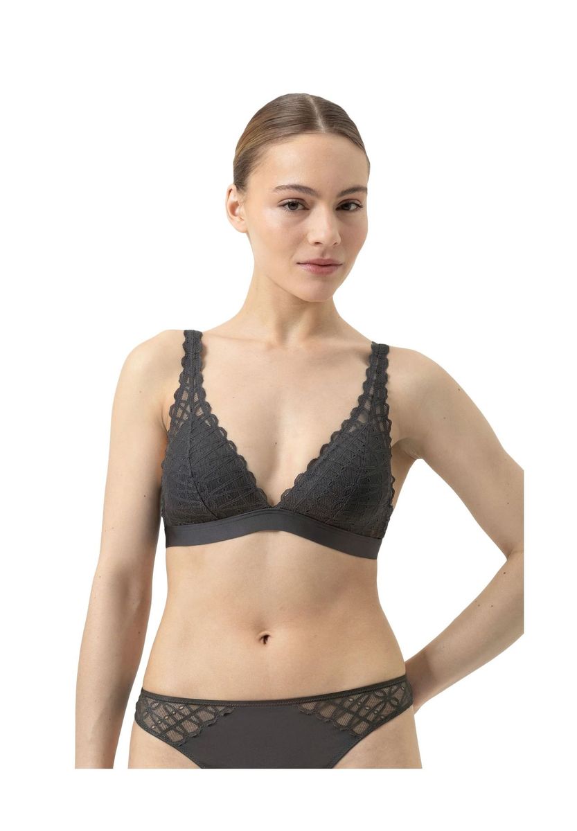 Dreieck-Bralette aus Spitze mit breiten Trägern