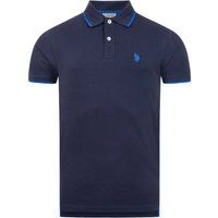 Baumwoll-Piqué-Poloshirt mit Kontrastdetails