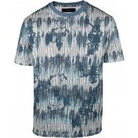T-Shirt mit Monogramm und Batik-Muster