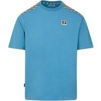 Baumwoll-T-Shirt mit Karomuster-Details