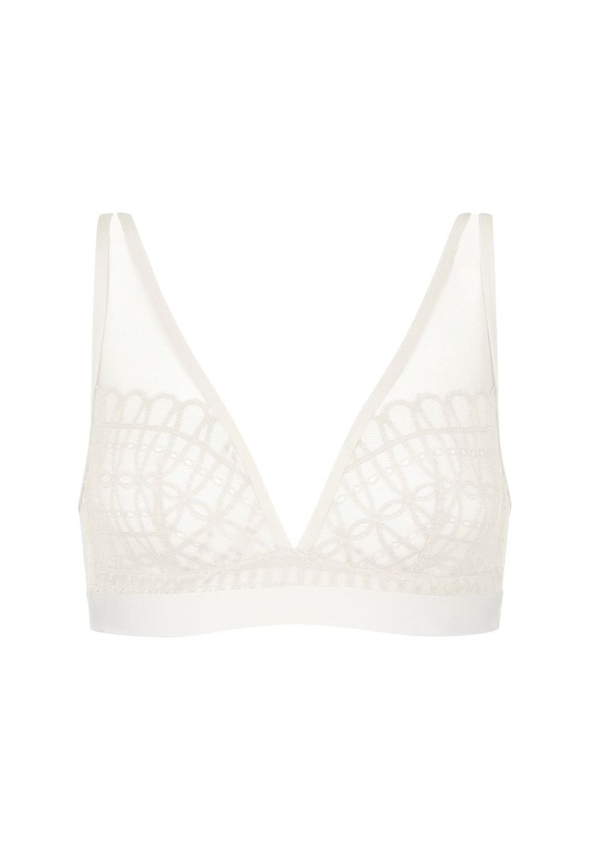 Spitzen Triangel-Bralette mit breiten Trägern