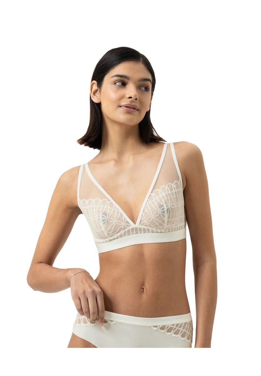 Spitzen Triangel-Bralette mit breiten Trägern