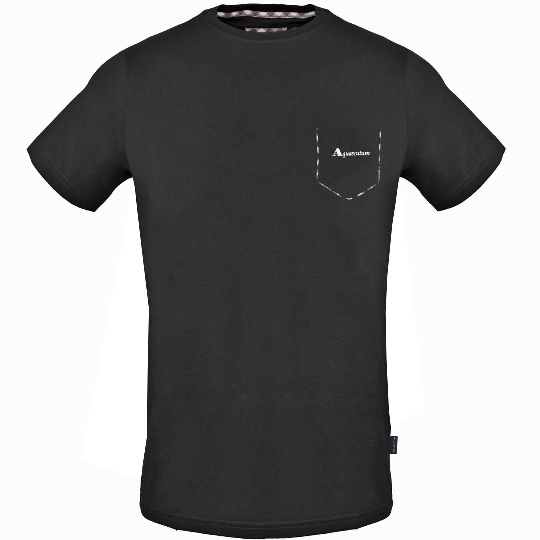 Baumwoll-T-Shirt mit gemusterter Tasche