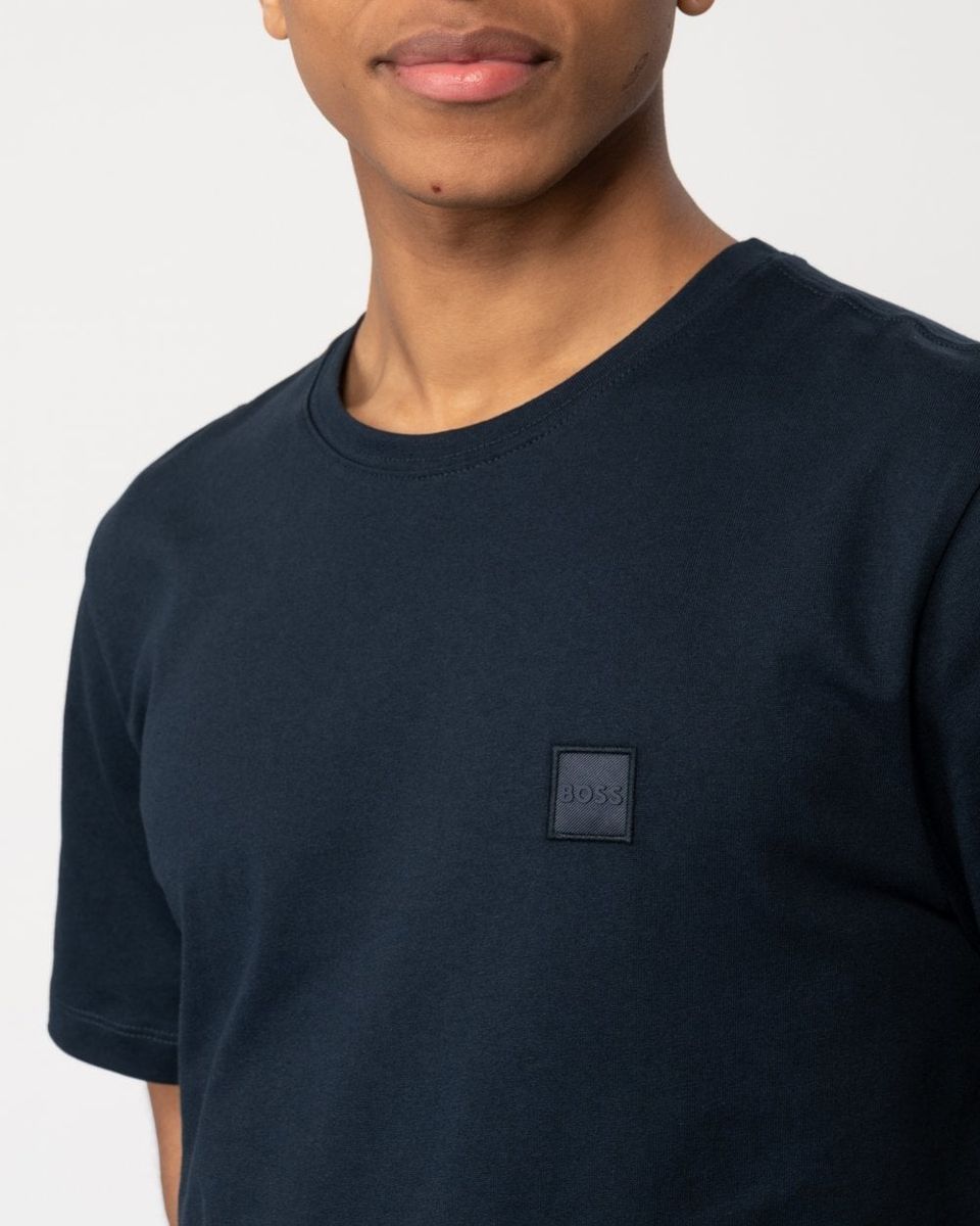 Baumwoll-Jersey T-Shirt mit Logo-Patch
