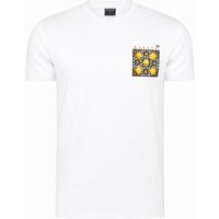 T-Shirt mit mediterranem Zitronen-Fliesenmuster