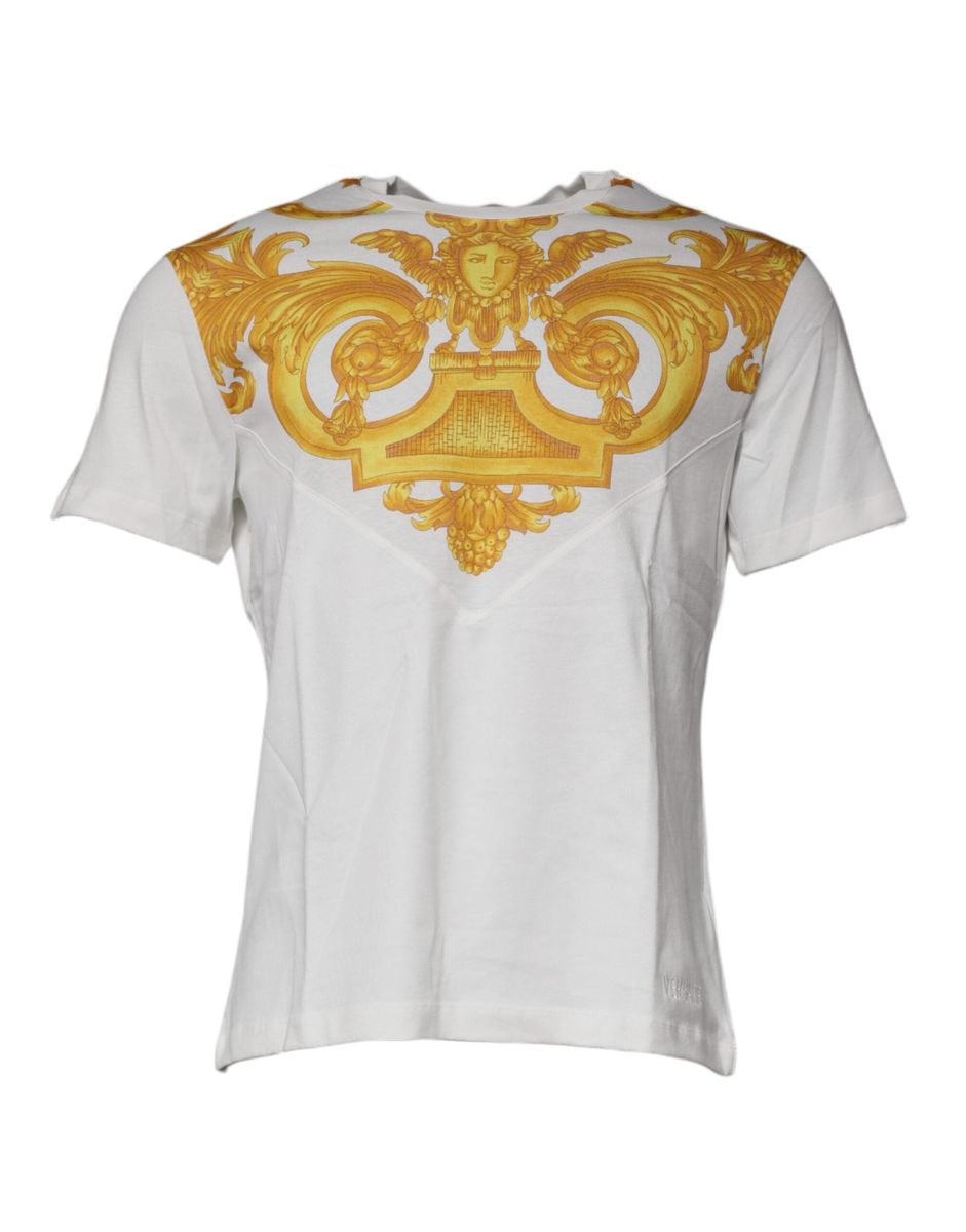 T-Shirt mit Medusa-Barockdruck aus Baumwolle