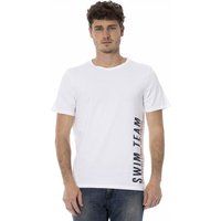 Baumwoll-T-Shirt mit seitlichem Grafikdruck