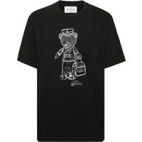 Jersey T-Shirt mit Strass-Teddybär