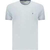Baumwoll-T-Shirt mit Kontrastbesatz