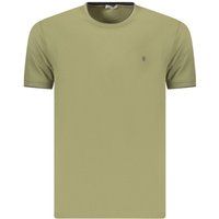 Baumwoll-Rundhalsshirt mit Logo-Stickerei