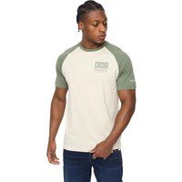 Baumwoll-T-Shirt mit Raglanärmeln und Grafik