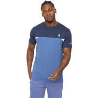 Baumwoll-T-Shirt mit geometrischen Block-Paneelen