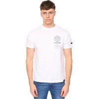 Grafik-Print Baumwoll-T-Shirt mit Wappen