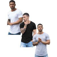 Körpernahes Longline-T-Shirt im Sport-Stil
