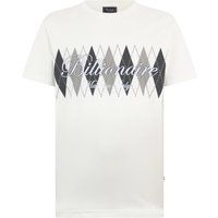 Grafik-T-Shirt mit Argyle-Muster und Stickerei