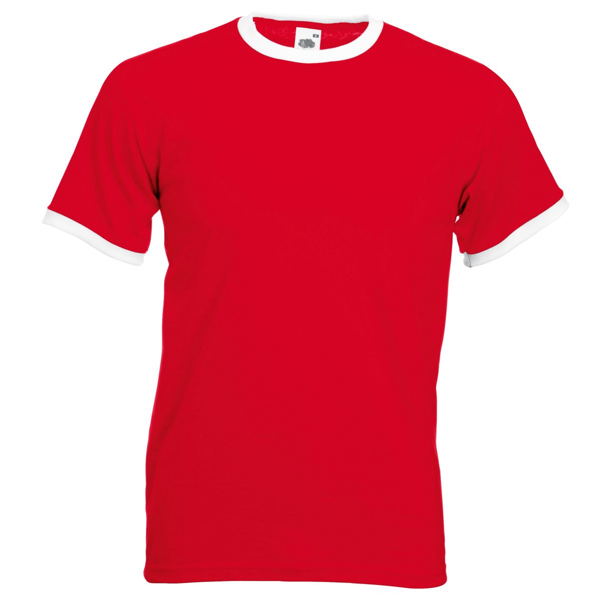 Klassisches Ringer-T-Shirt mit Kontrastbündchen