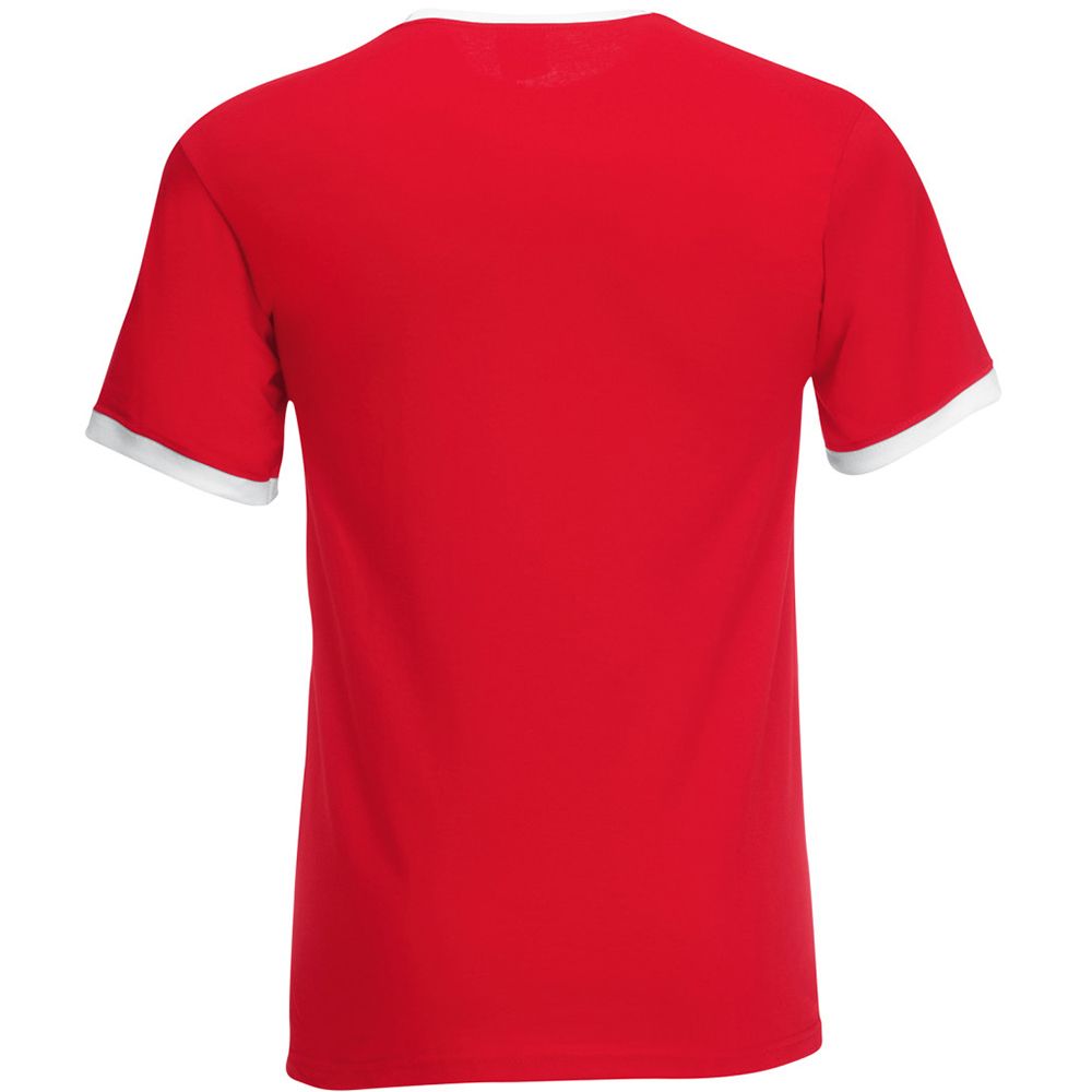 Klassisches Ringer-T-Shirt mit Kontrastbündchen