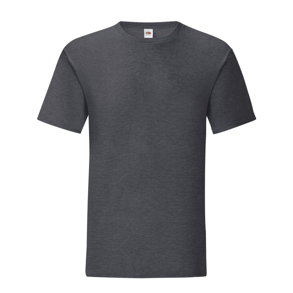 Slim Fit Meliertes Rundhals T-Shirt