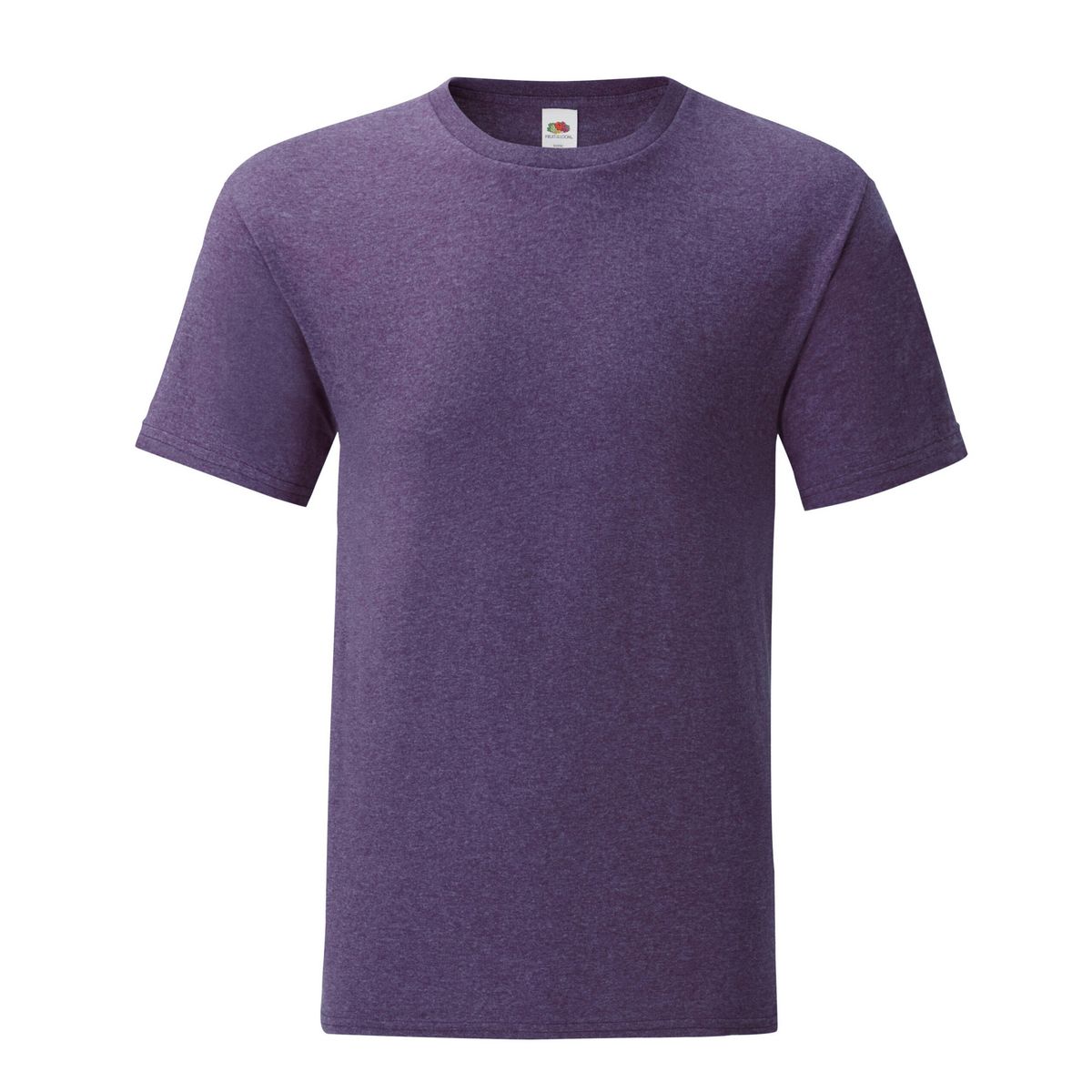 Schmal geschnittenes meliertes Baumwoll-T-Shirt