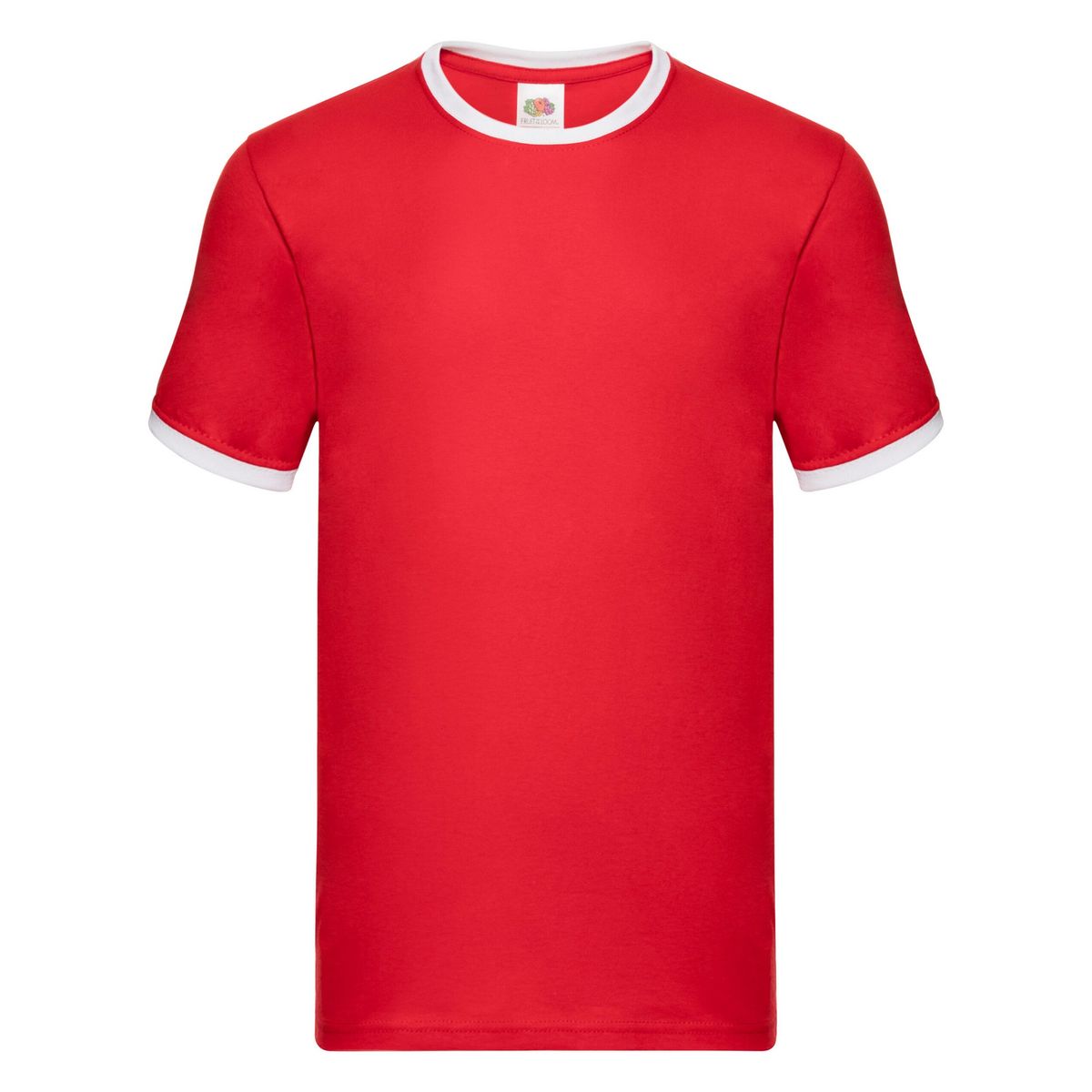 Kontrast-Ringer-T-Shirt mit Rundhalsausschnitt