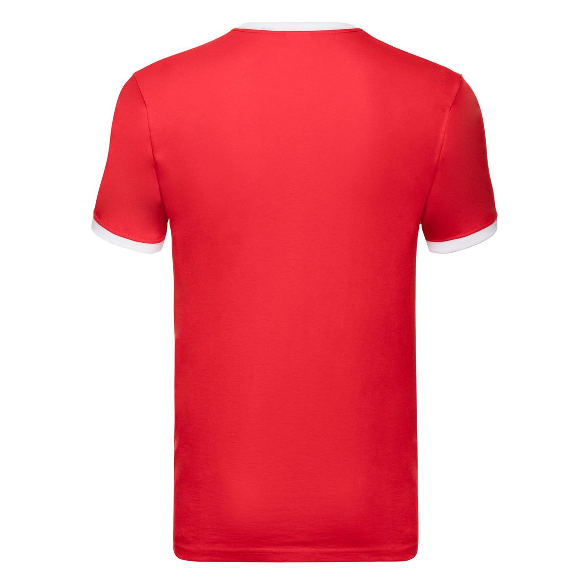 Kontrast-Ringer-T-Shirt mit Rundhalsausschnitt