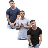 Athletisches T-Shirt mit geschwungenem Saum