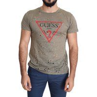 Perforiertes Logo-T-Shirt im Distressed-Look