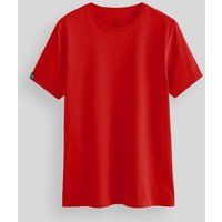 Klassisches Rundhals-T-Shirt aus Baumwoll-Stretch