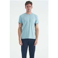 Klassisches Jersey-T-Shirt mit Rundhalsausschnitt