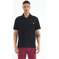 Baumwoll-Polo-T-Shirt mit Textdruck