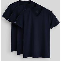 Klassisches V-Ausschnitt T-Shirt aus Baumwollmix