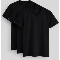 Klassisches V-Ausschnitt T-Shirt mit Stretch