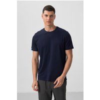 Klassisches Rundhals T-Shirt aus Baumwollmix