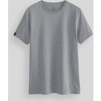 Rundhals-T-Shirt aus Baumwoll-Stretch