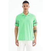 Baumwoll-Poloshirt mit Grafikdruck