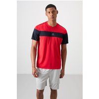 Farbblock Performance-T-Shirt aus Mesh
