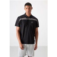 Kurzärmliges Polo-Shirt mit Farbblockierung
