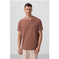 Klassisches Regular Fit Rundhals-T-Shirt