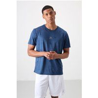 T-Shirt mit Bird's-Eye-Muster