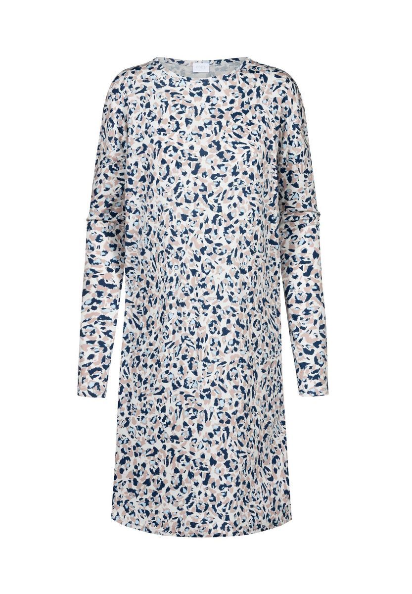 Weiches Schlafshirt-Kleid mit Leopardenmuster
