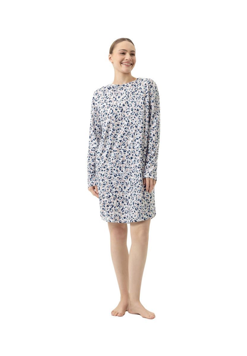 Weiches Schlafshirt-Kleid mit Leopardenmuster