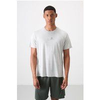 Strukturiertes Performance-T-Shirt mit Rundhalsausschnitt