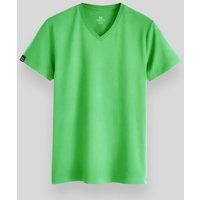 Klassisches Kurzarm-T-Shirt mit V-Ausschnitt