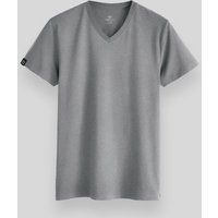 Essentielles Jersey-T-Shirt mit V-Ausschnitt