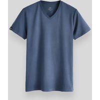 Klassisches V-Ausschnitt Baumwoll-T-Shirt